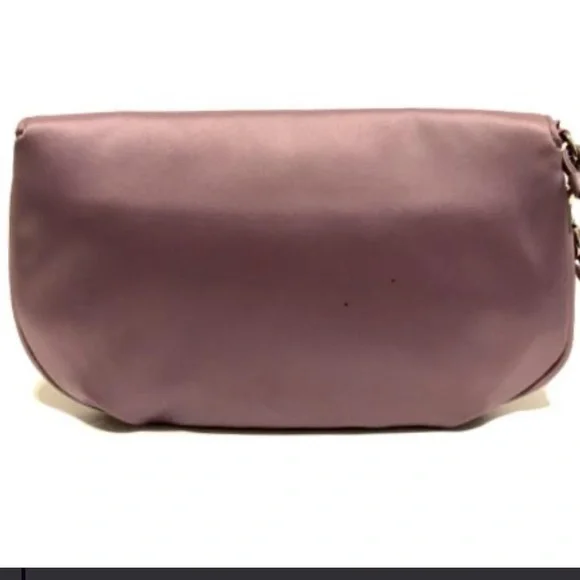 COACH MADISON AMANDA SATIN LAVENDER LARGE PURSE BAG CLUTCH
WRISTLET - Picture 2 of 16
